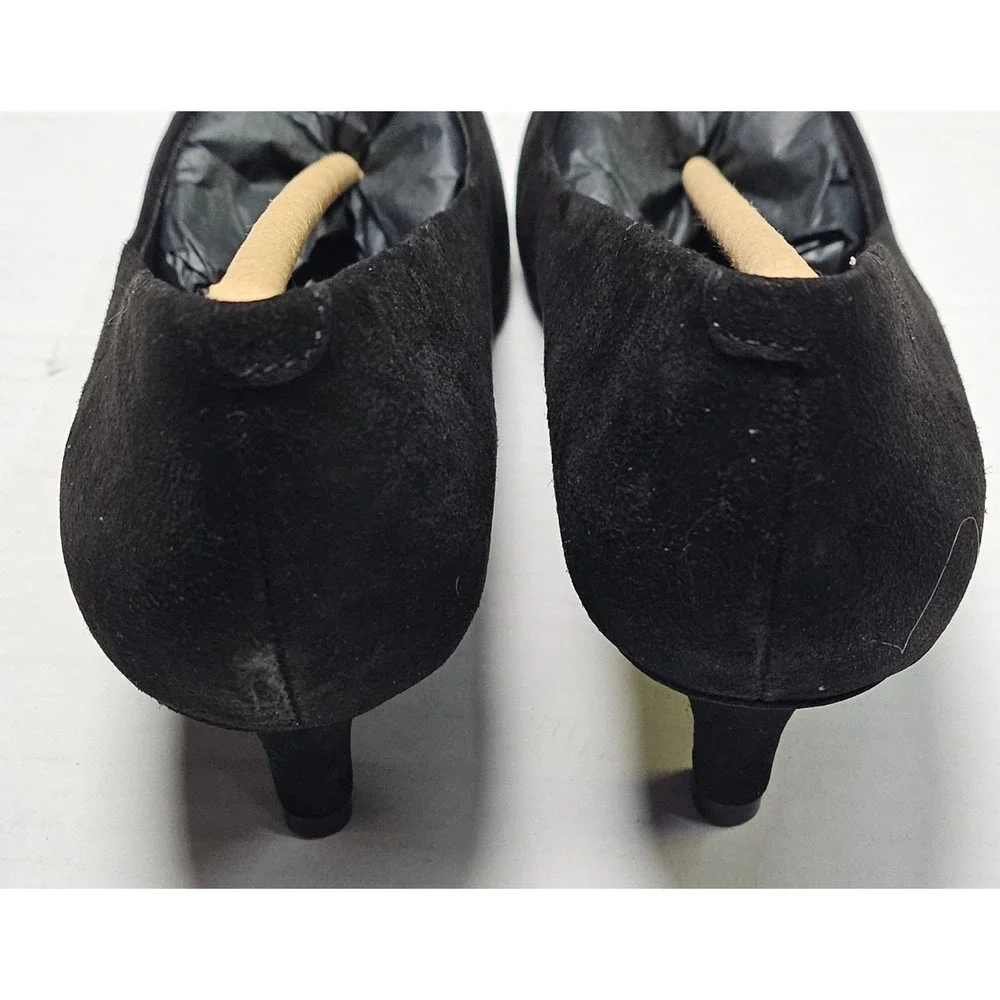 Rockport‎ Total Motion Kalila Pump H79559 Black Suede Pointed Toe Heels Women 6M